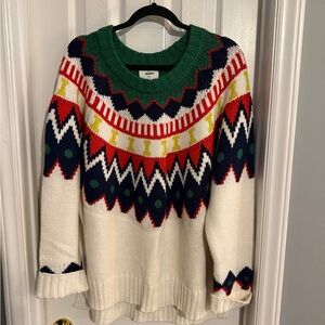 Aerie Multicolor Knit Women's Sweater XL